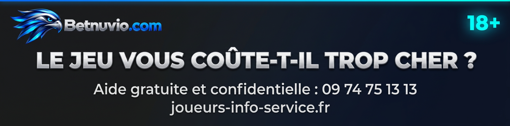 Le jeu vous coûte-t-il trop cher ? Aide gratuite et confidentielle : 09 74 75 13 13